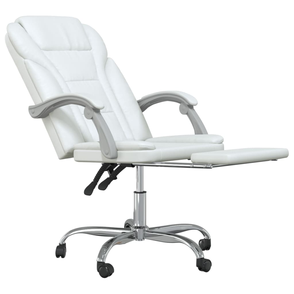 Fauteuil inclinable de bureau Blanc Similicuir - Xios Store SNC