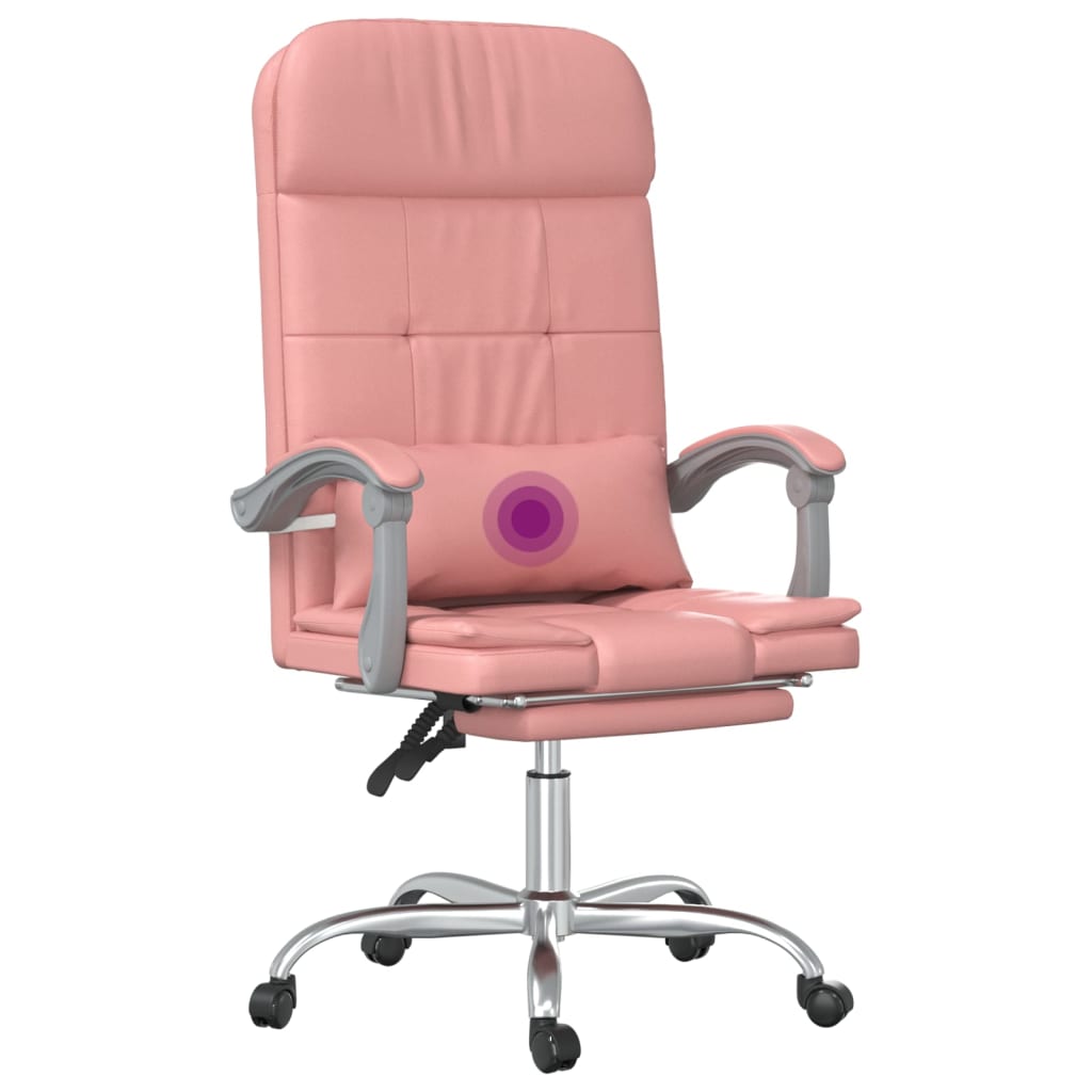 Fauteuil de massage inclinable de bureau Rose Similicuir - Xios Store SNC