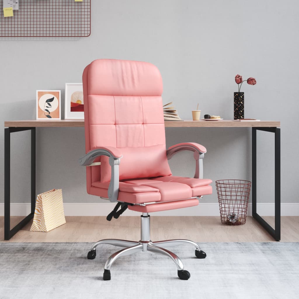 Fauteuil de massage inclinable de bureau Rose Similicuir - Xios Store SNC