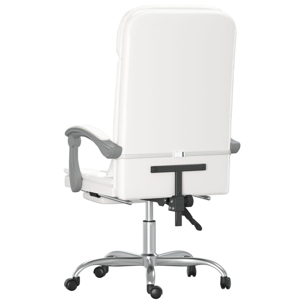 Fauteuil de massage inclinable de bureau Blanc Similicuir - Xios Store SNC