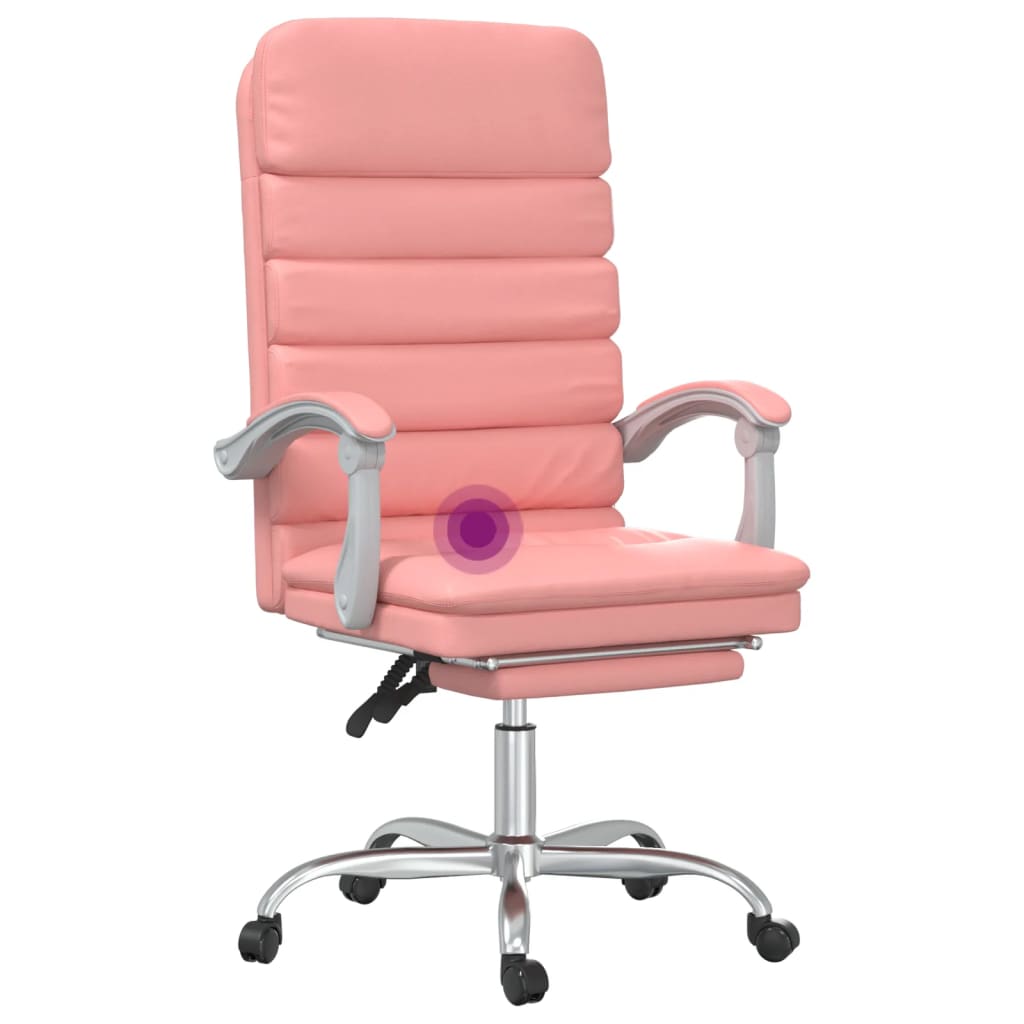 Fauteuil de massage inclinable de bureau Rose Similicuir - Xios Store SNC