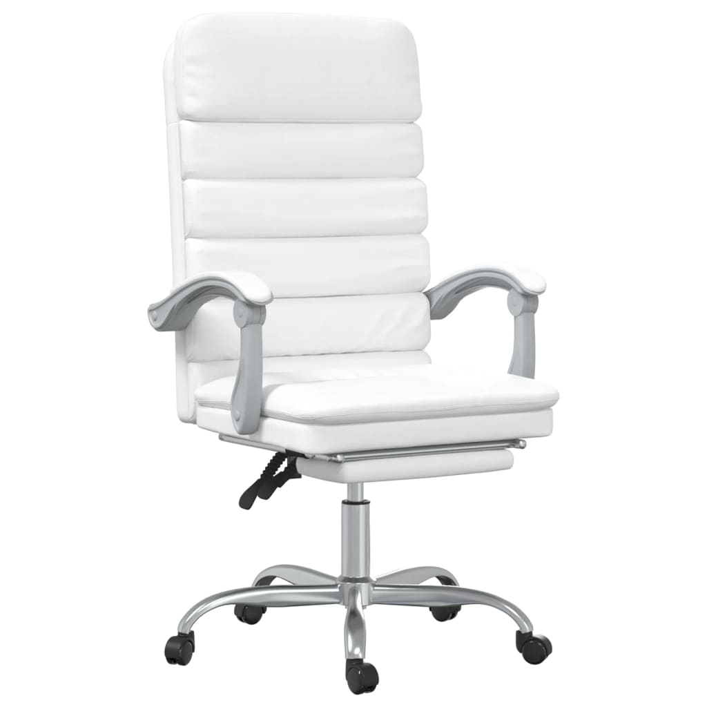 Fauteuil de massage inclinable de bureau Blanc Similicuir - Xios Store SNC