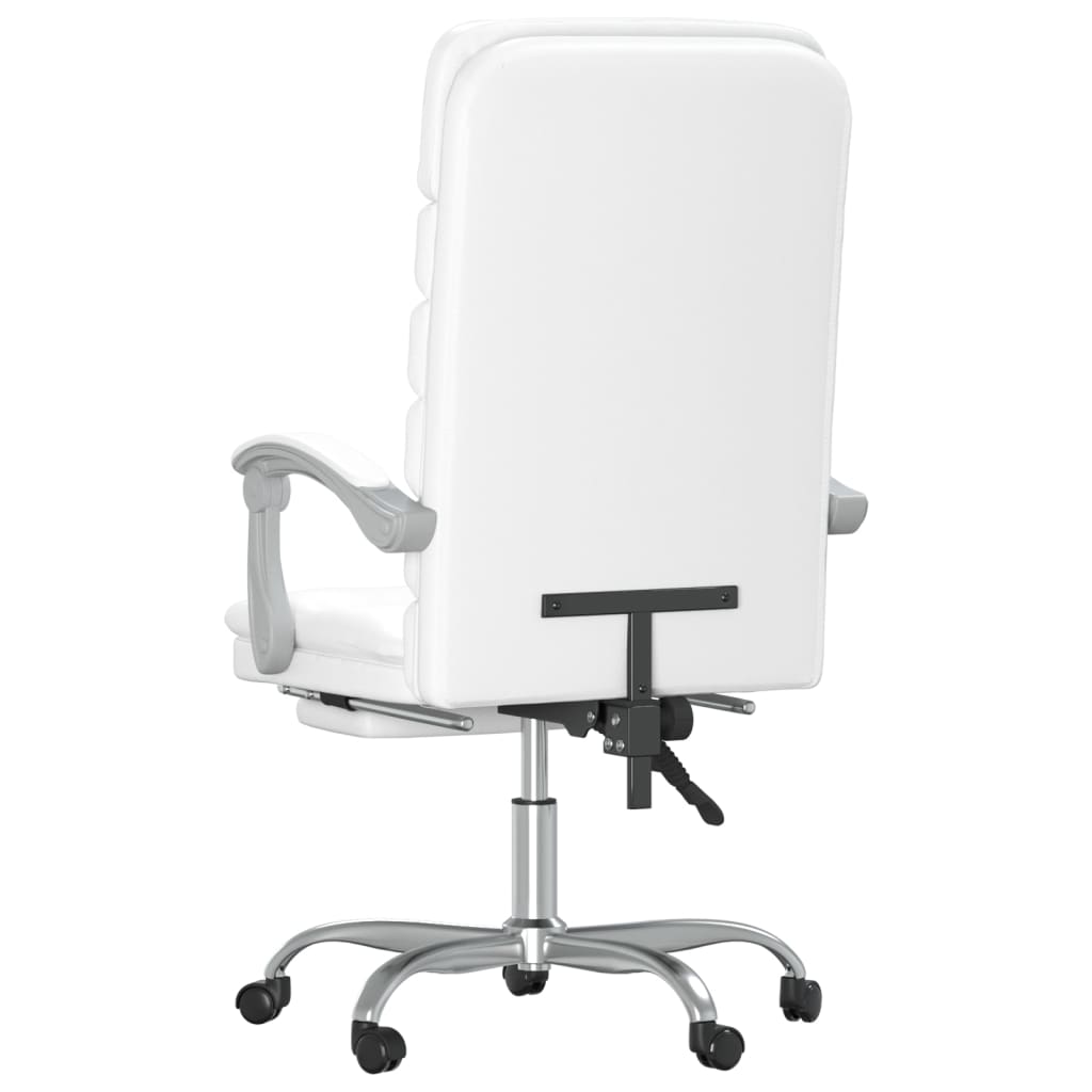 Fauteuil de massage inclinable de bureau Blanc Similicuir - Xios Store SNC