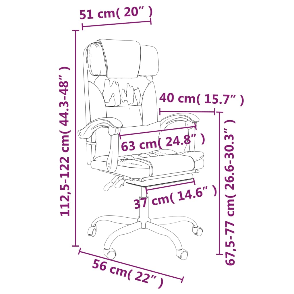 Fauteuil inclinable de bureau Noir Similicuir - Xios Store SNC