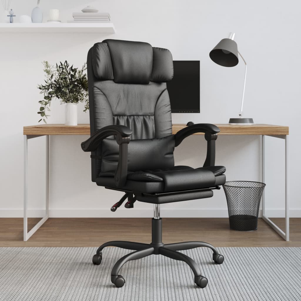 Fauteuil inclinable de bureau Noir Similicuir - Xios Store SNC