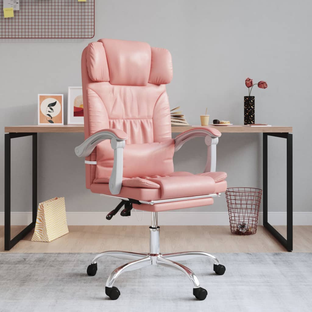 Fauteuil inclinable de bureau Rose Similicuir - Xios Store SNC