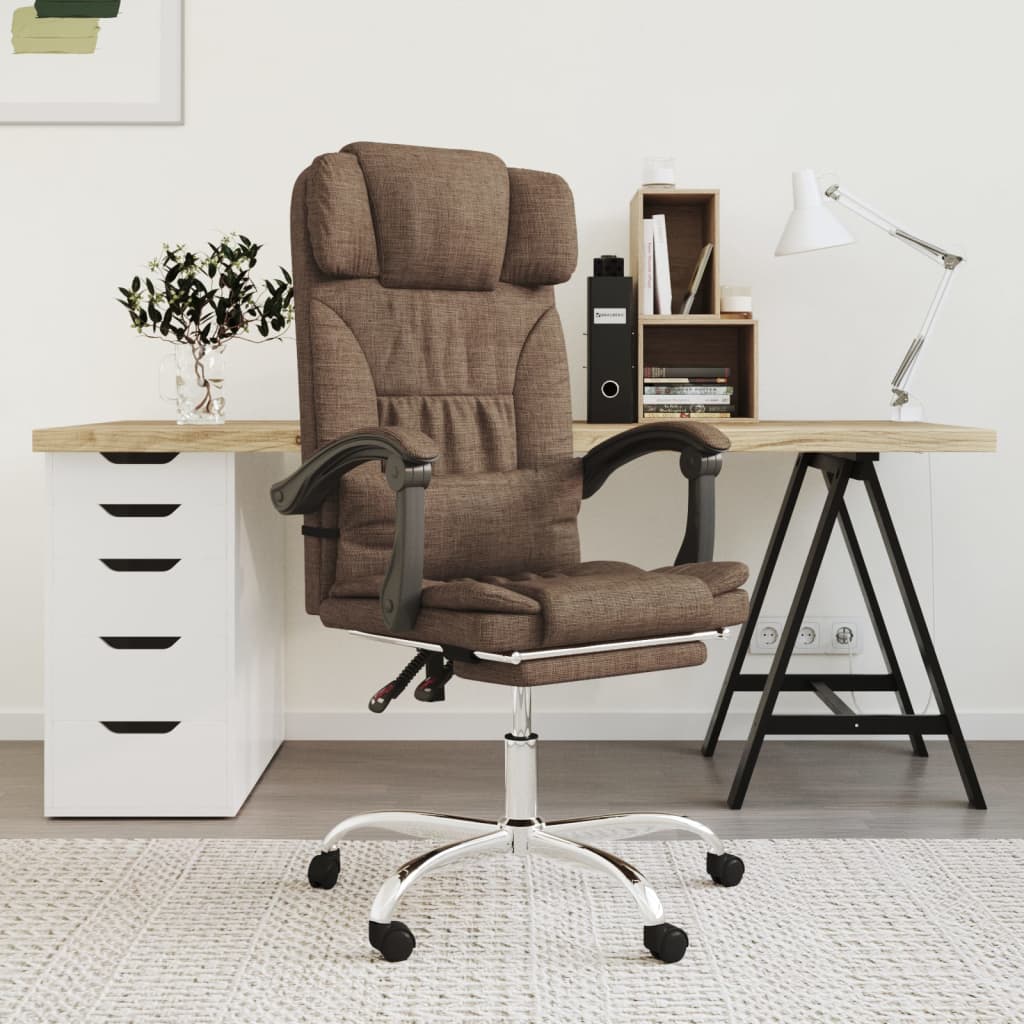 Fauteuil de massage inclinable de bureau Marron Tissu - Xios Store SNC