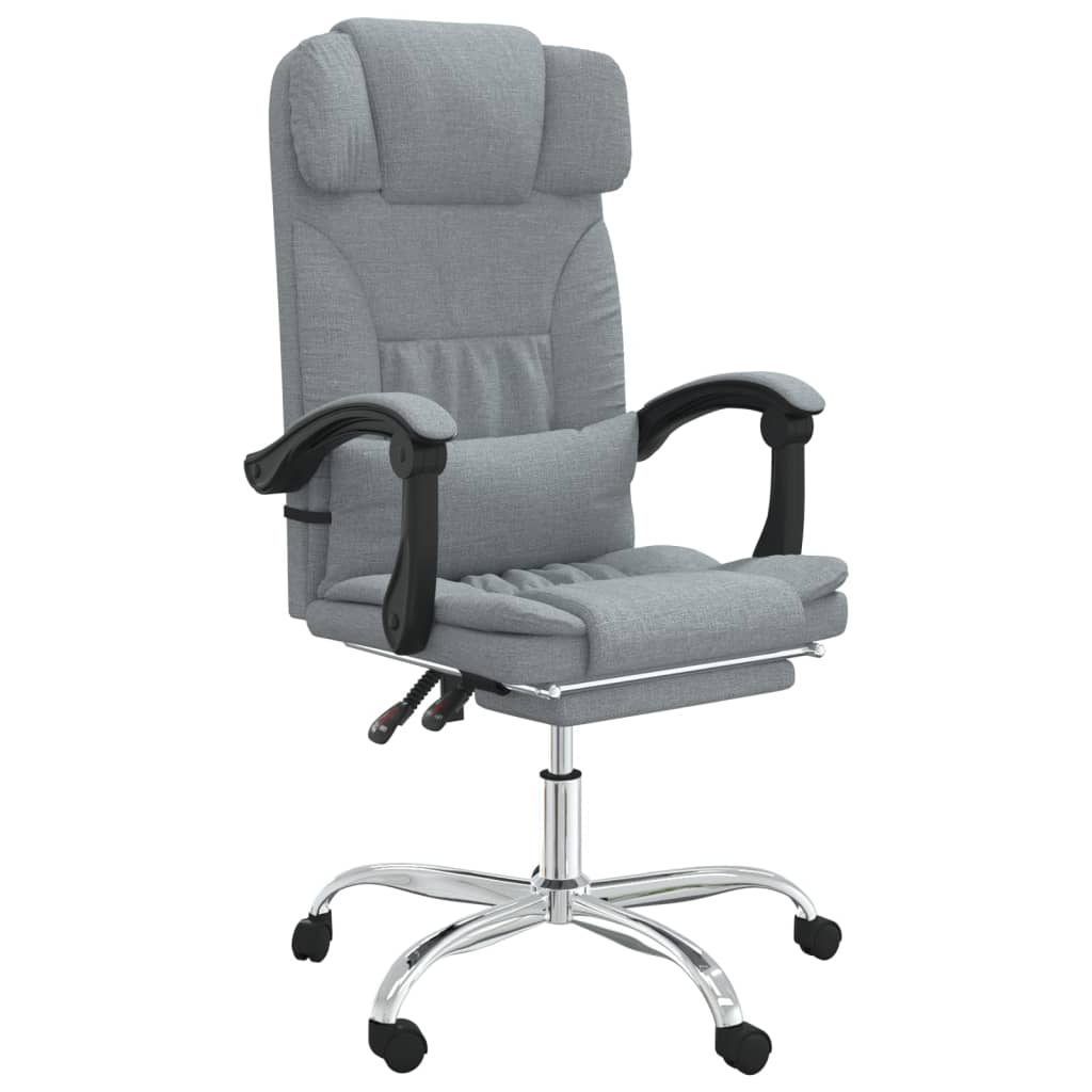 Fauteuil de massage inclinable de bureau Gris clair Tissu - Xios Store SNC