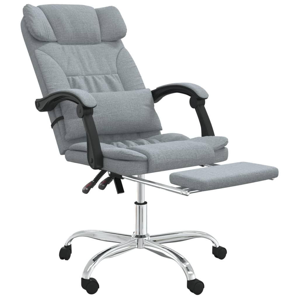 Fauteuil de massage inclinable de bureau Gris clair Tissu - Xios Store SNC