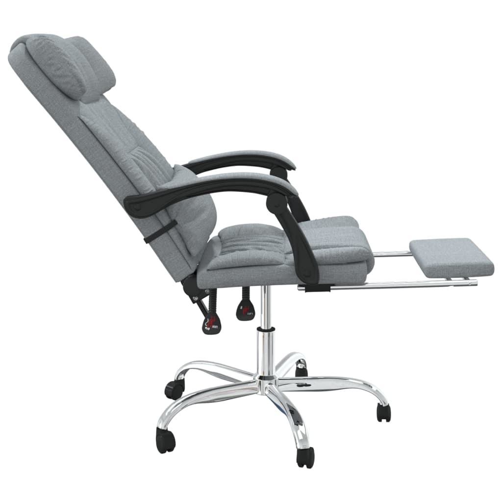 Fauteuil de massage inclinable de bureau Gris clair Tissu - Xios Store SNC