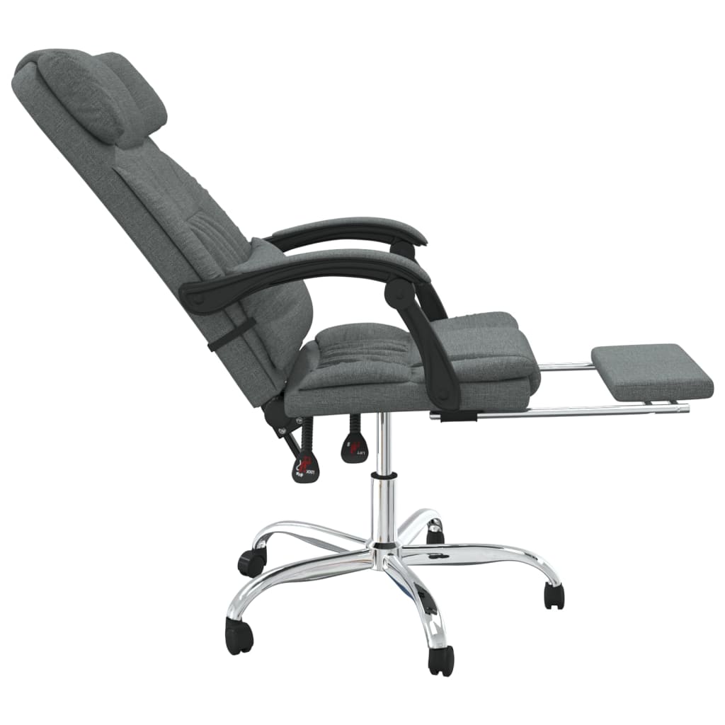 Fauteuil de massage inclinable de bureau Gris foncé Tissu - Xios Store SNC