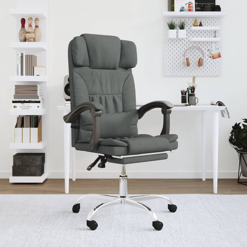 Fauteuil de massage inclinable de bureau Gris foncé Tissu - Xios Store SNC