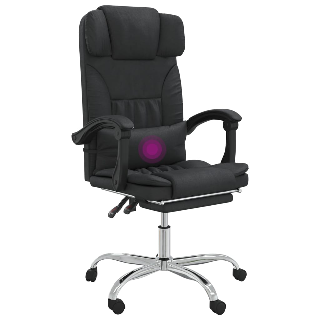 Fauteuil de massage inclinable de bureau Noir Similicuir Chaises de bureau vidaXL   