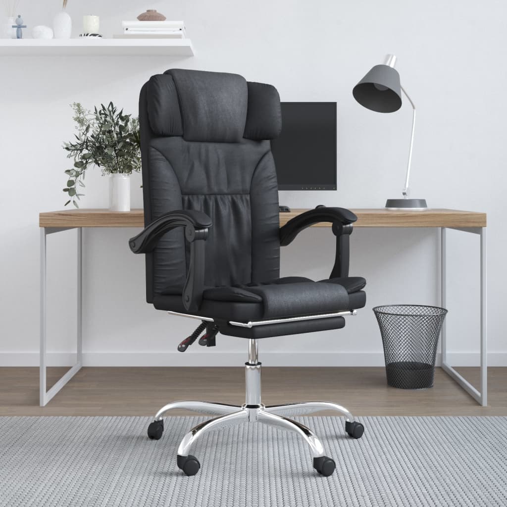 Fauteuil de massage inclinable de bureau Noir Similicuir - Xios Store SNC