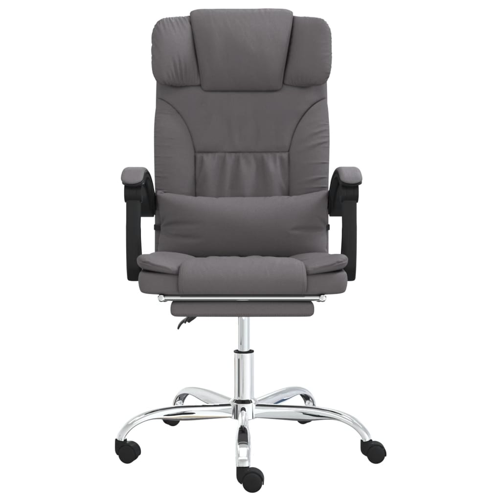 Fauteuil de massage inclinable de bureau Gris Similicuir Chaises de bureau vidaXL   