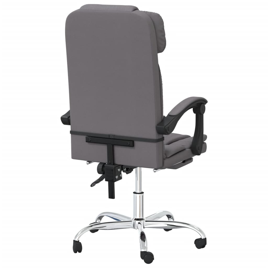 Fauteuil de massage inclinable de bureau Gris Similicuir Chaises de bureau vidaXL   