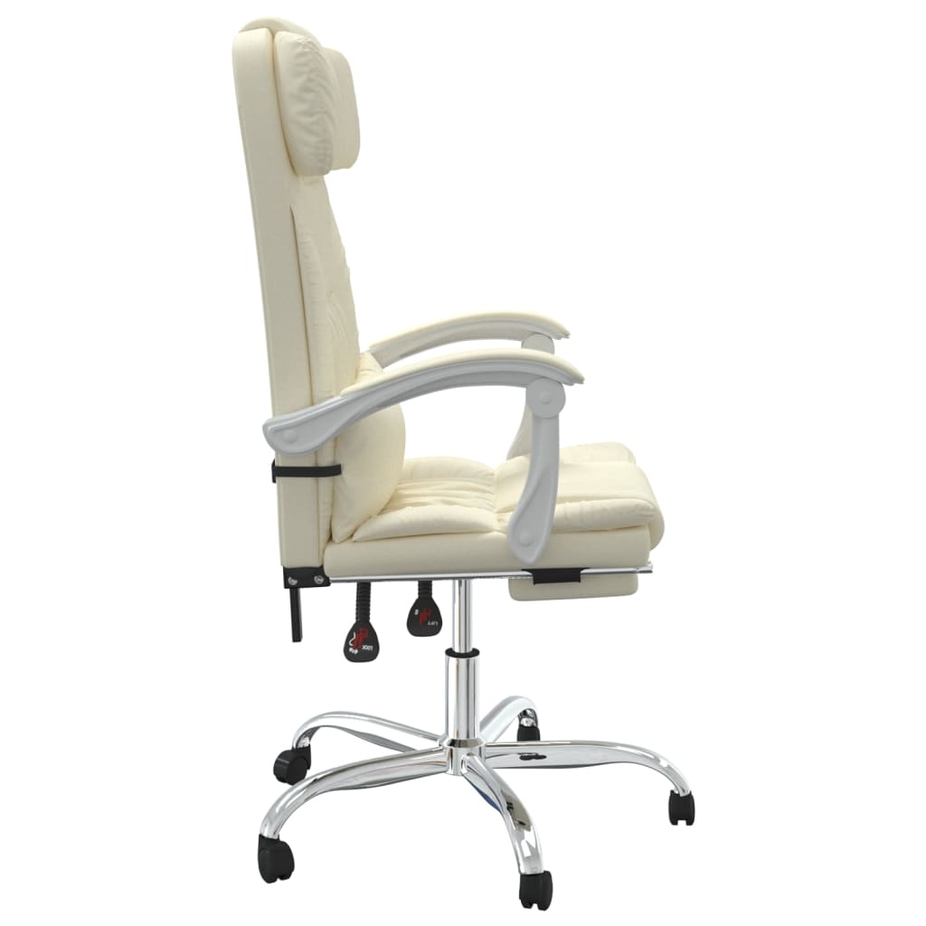 Fauteuil de massage inclinable de bureau Crème Similicuir - Xios Store SNC