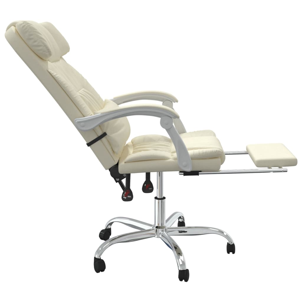 Fauteuil de massage inclinable de bureau Crème Similicuir - Xios Store SNC