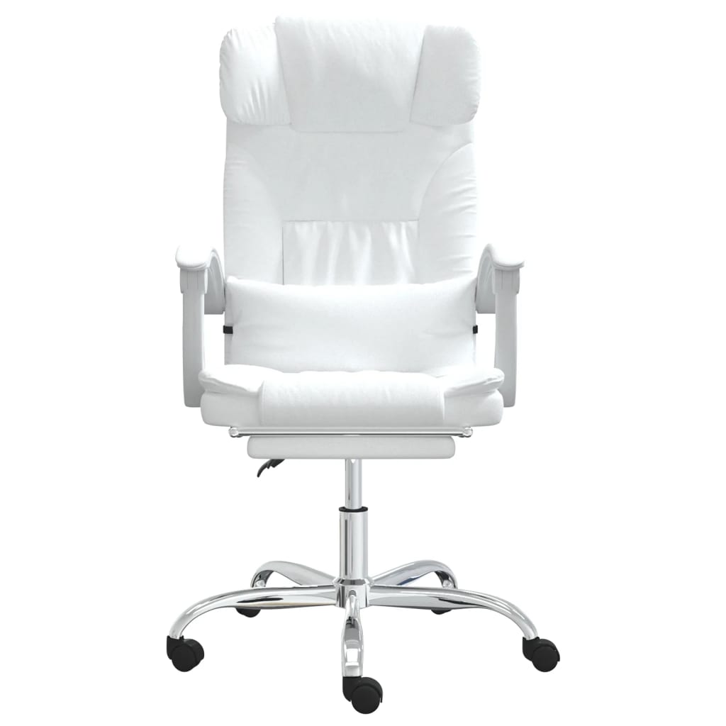 Fauteuil de massage inclinable de bureau Blanc Similicuir - Xios Store SNC