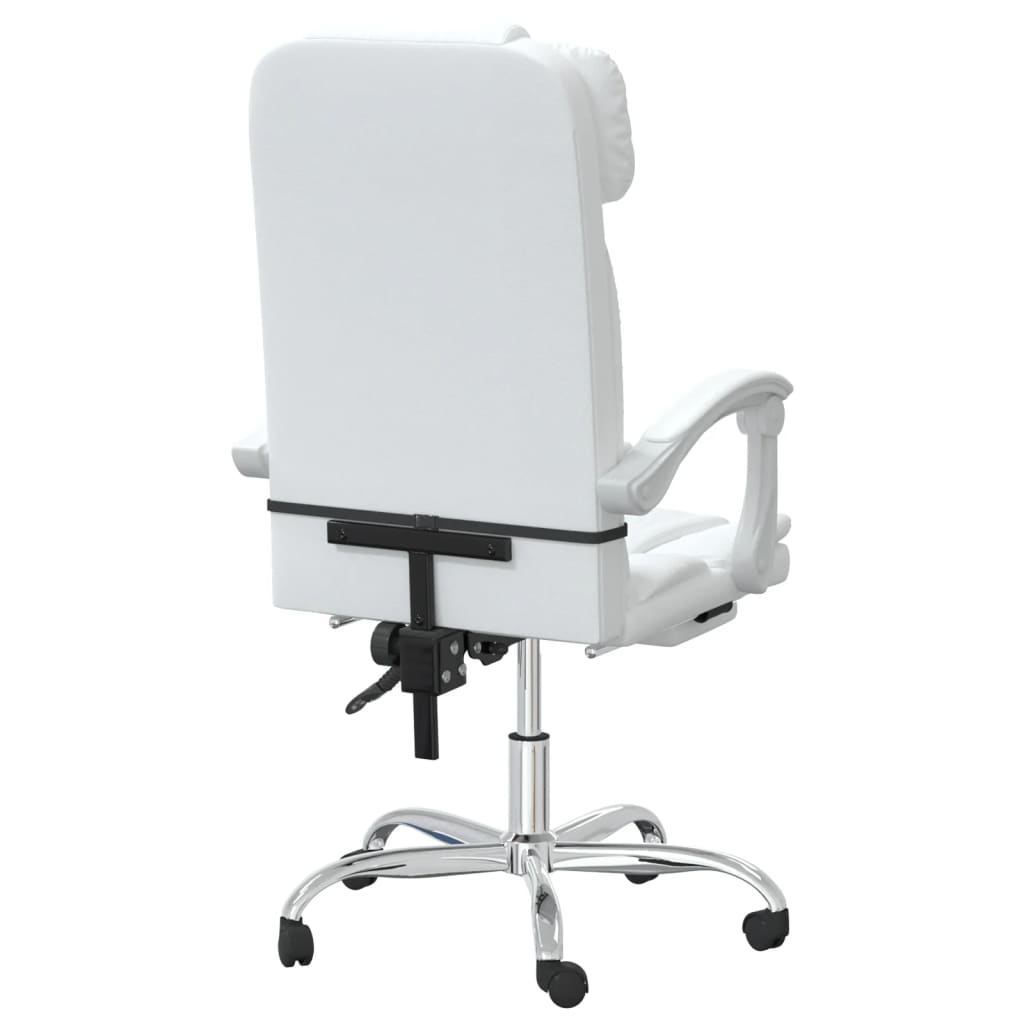 Fauteuil de massage inclinable de bureau Blanc Similicuir - Xios Store SNC