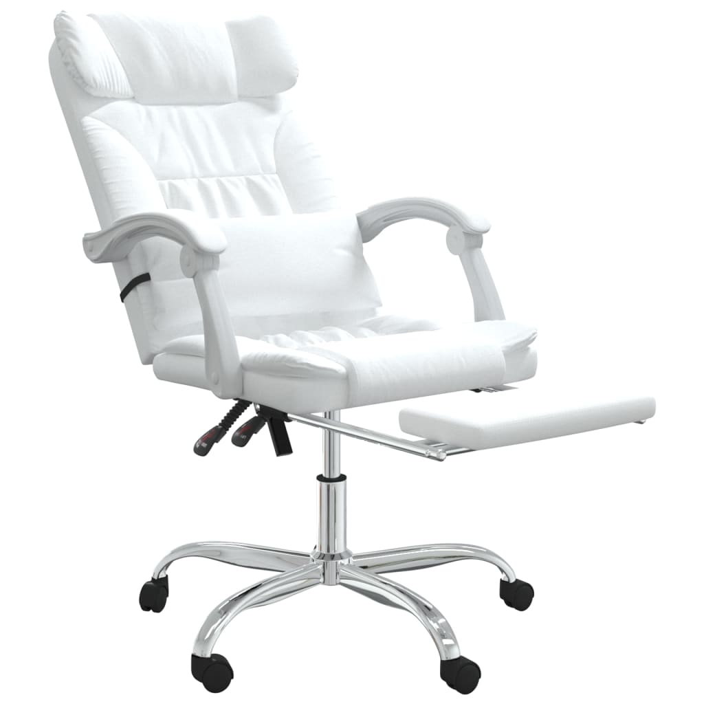 Fauteuil de massage inclinable de bureau Blanc Similicuir - Xios Store SNC