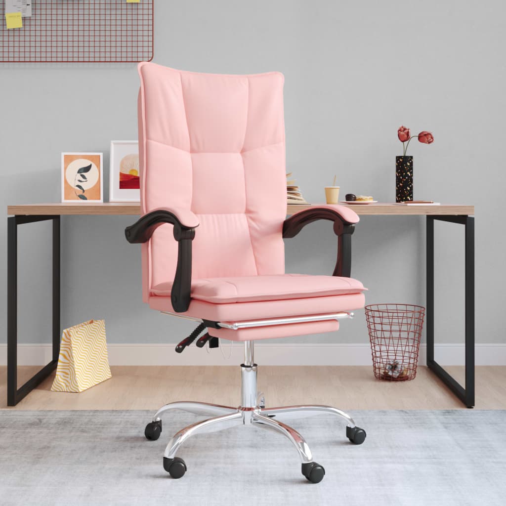 Fauteuil inclinable de bureau Rose Similicuir - Xios Store SNC