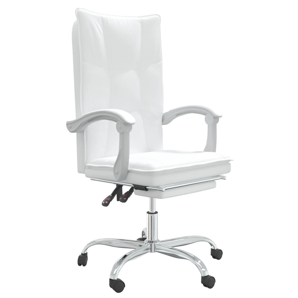 Fauteuil inclinable de bureau Blanc Similicuir - Xios Store SNC