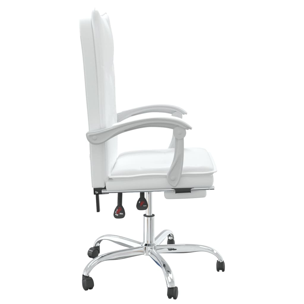 Fauteuil inclinable de bureau Blanc Similicuir - Xios Store SNC