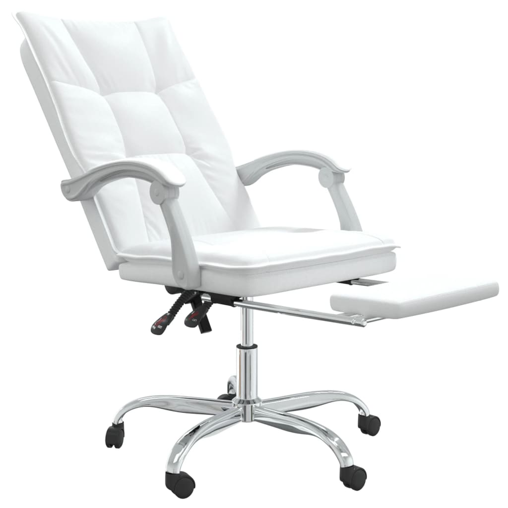 Fauteuil inclinable de bureau Blanc Similicuir - Xios Store SNC