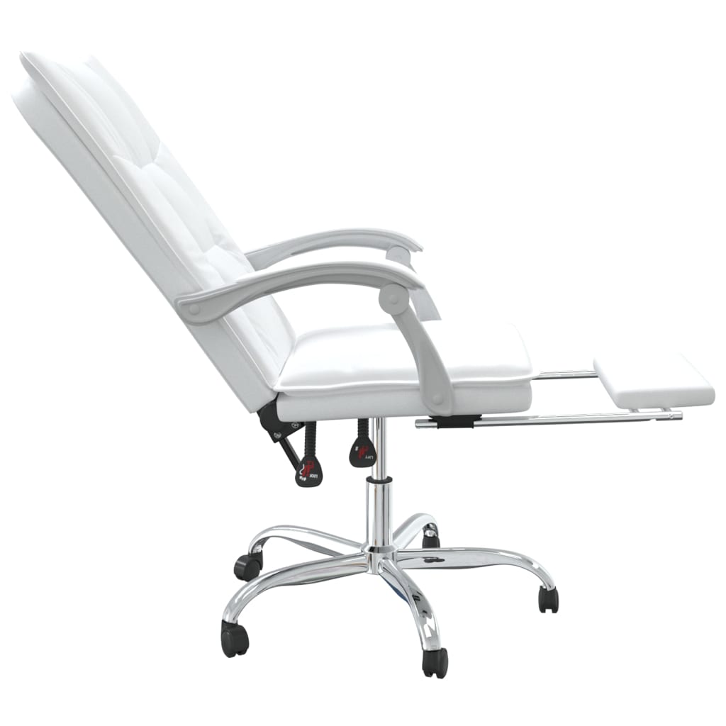 Fauteuil inclinable de bureau Blanc Similicuir - Xios Store SNC