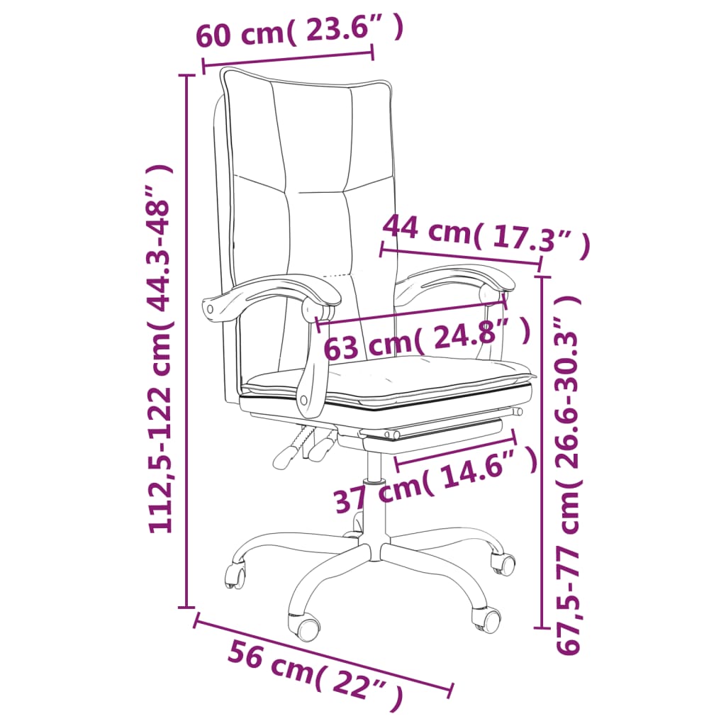 Fauteuil inclinable de bureau Blanc Similicuir - Xios Store SNC