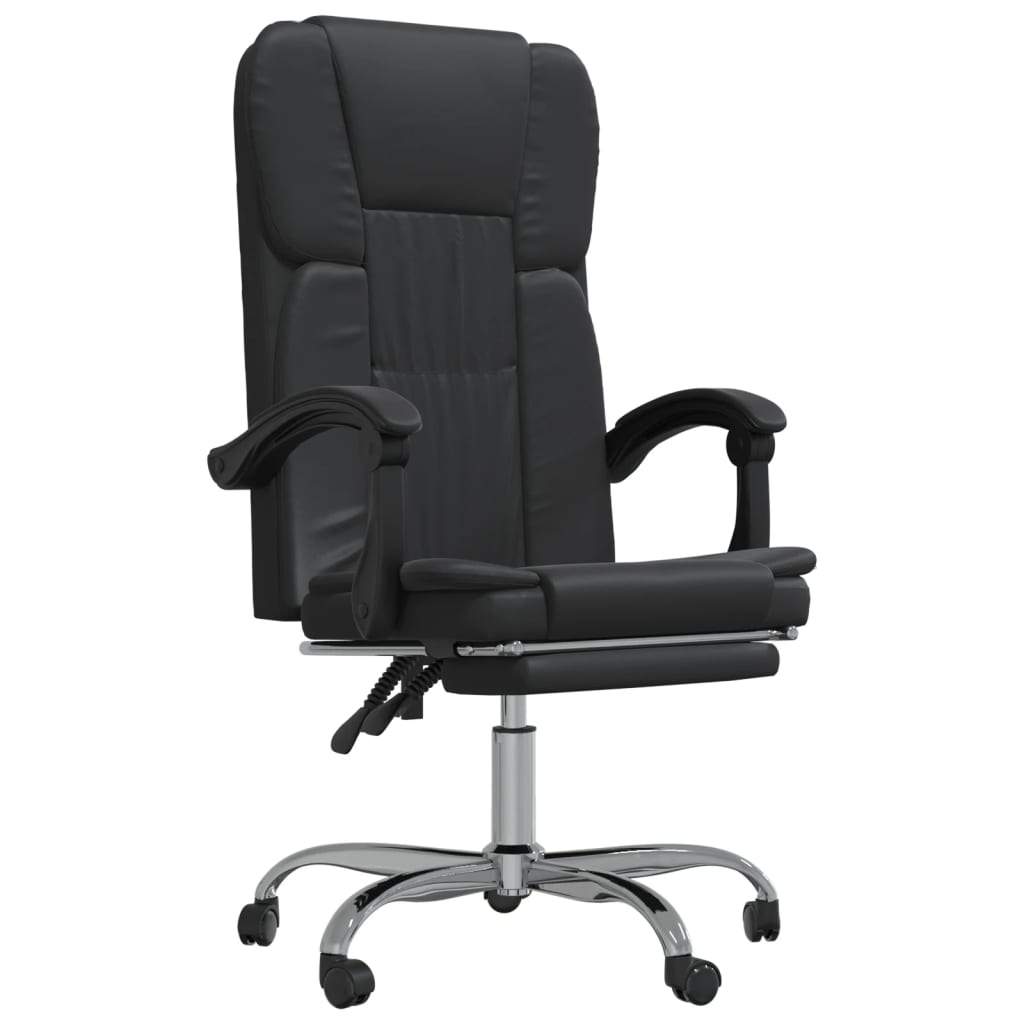 Fauteuil inclinable de bureau noir similicuir - Xios Store SNC