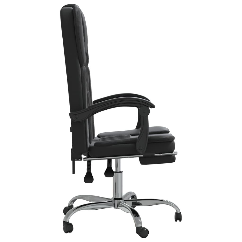 Fauteuil inclinable de bureau noir similicuir - Xios Store SNC