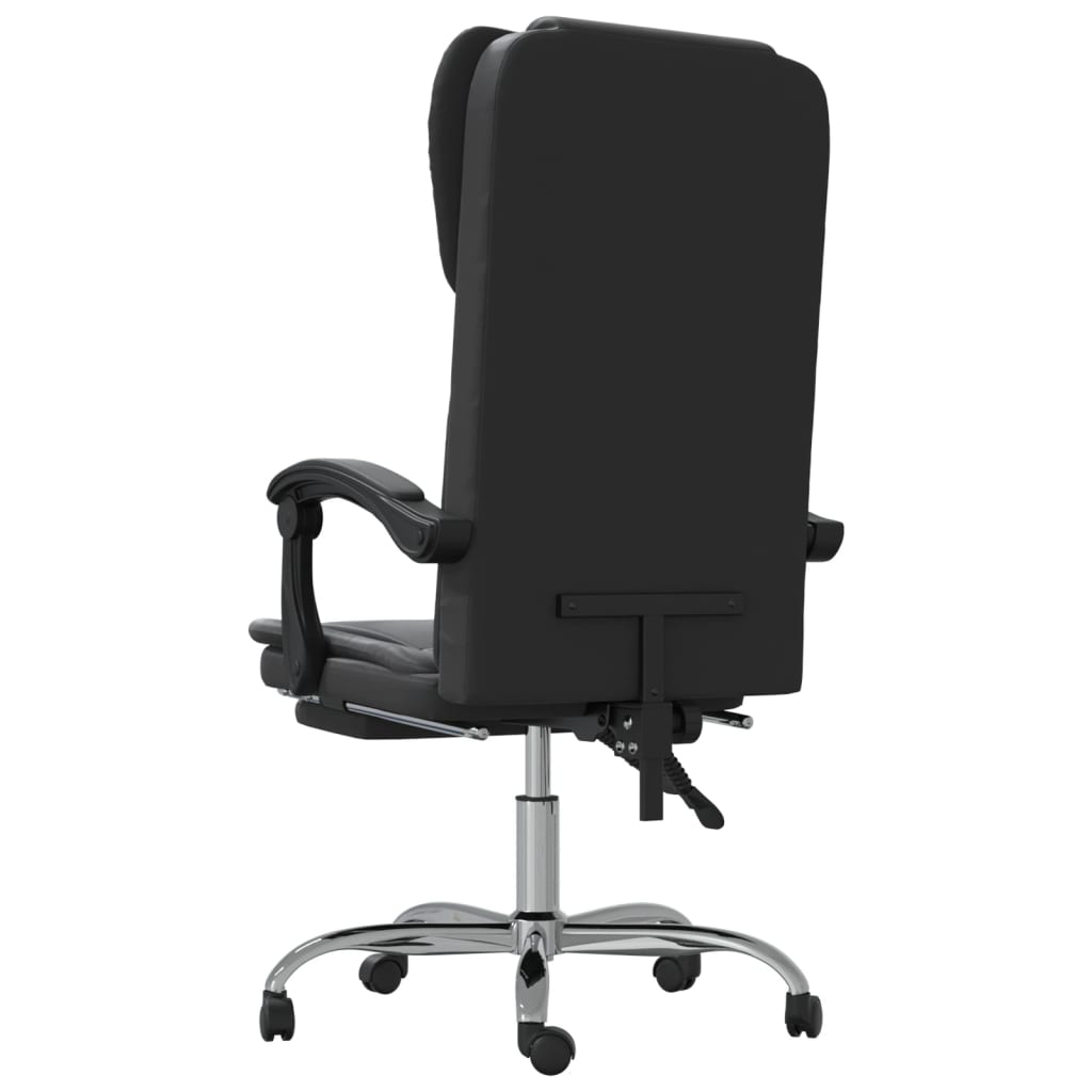 Fauteuil inclinable de bureau noir similicuir - Xios Store SNC