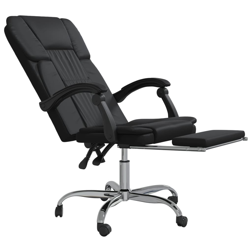 Fauteuil inclinable de bureau noir similicuir - Xios Store SNC