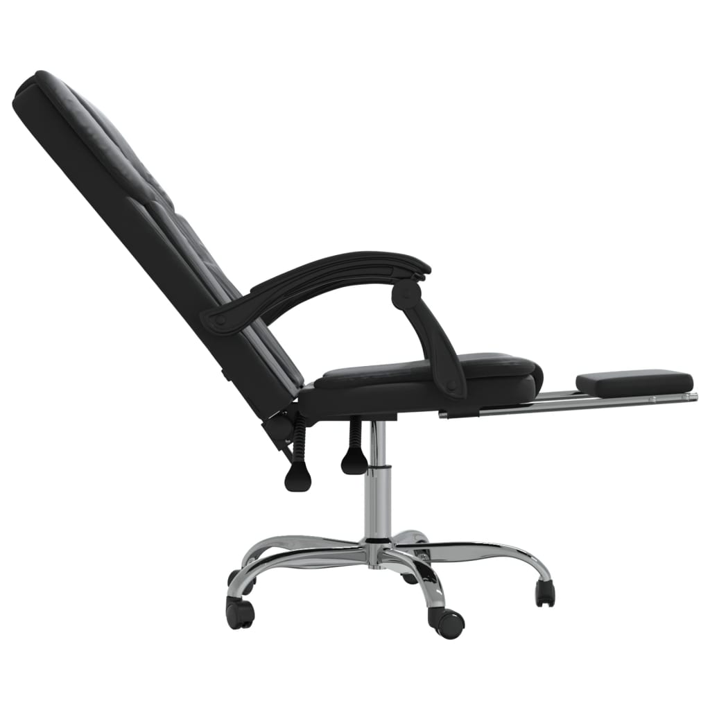 Fauteuil inclinable de bureau noir similicuir - Xios Store SNC