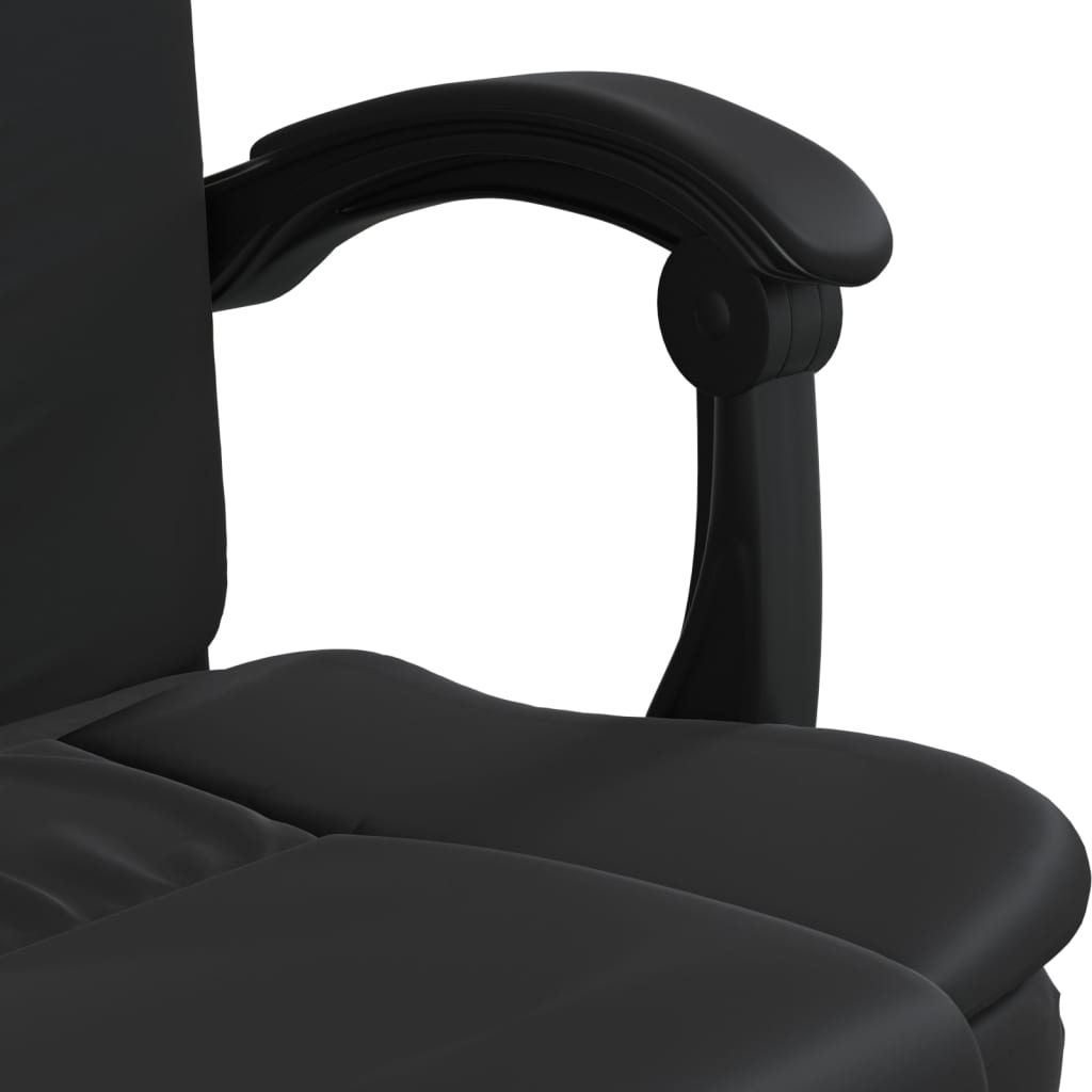 Fauteuil inclinable de bureau noir similicuir - Xios Store SNC