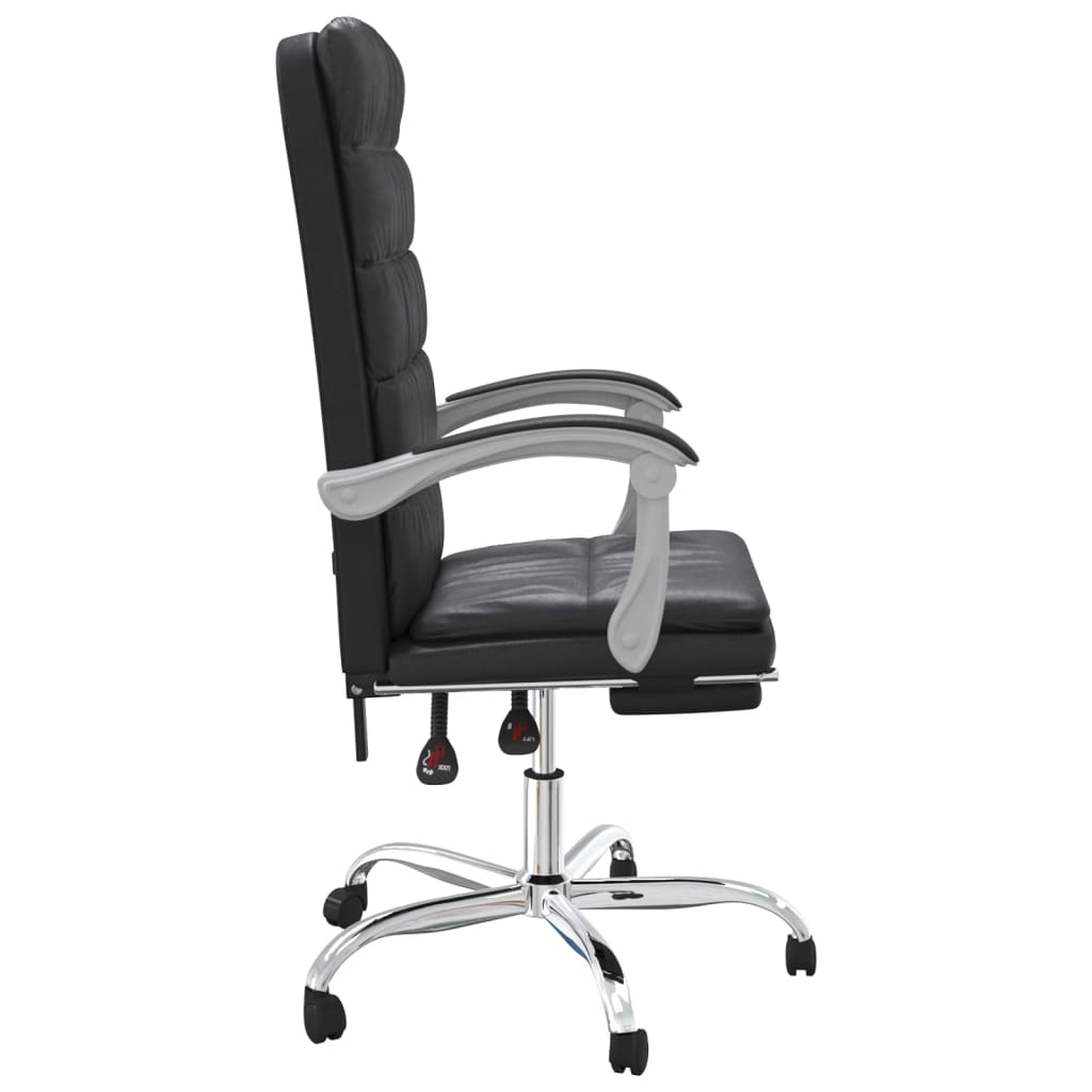 Fauteuil inclinable de bureau noir similicuir - Xios Store SNC