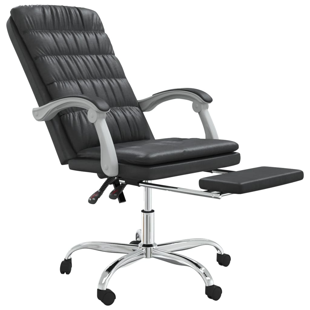 Fauteuil inclinable de bureau noir similicuir - Xios Store SNC