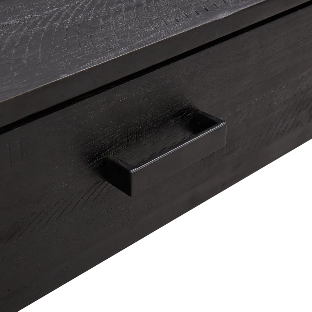 Table basse Noir 90x50x35 cm Bois de pin massif Tables basses vidaXL   