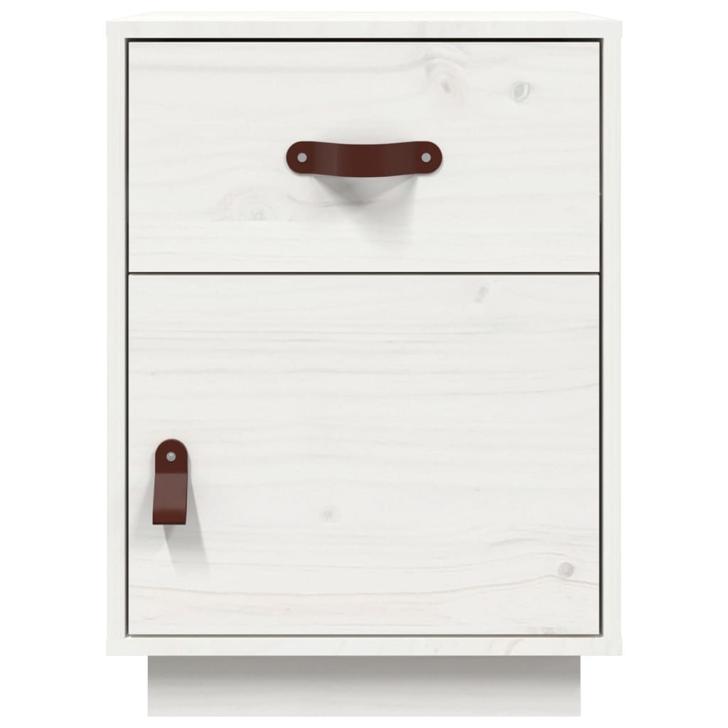 Tables de chevet 2 pcs Blanc 40x34x55 cm Bois de pin massif Tables de chevet vidaXL   