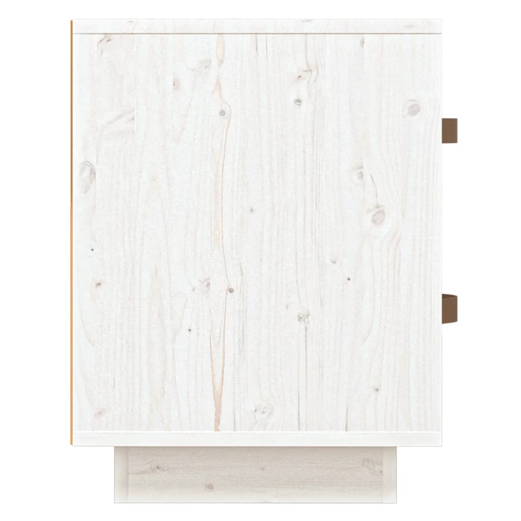 Table de chevet Blanc 40x34x45 cm Bois de pin massif Tables de chevet vidaXL   