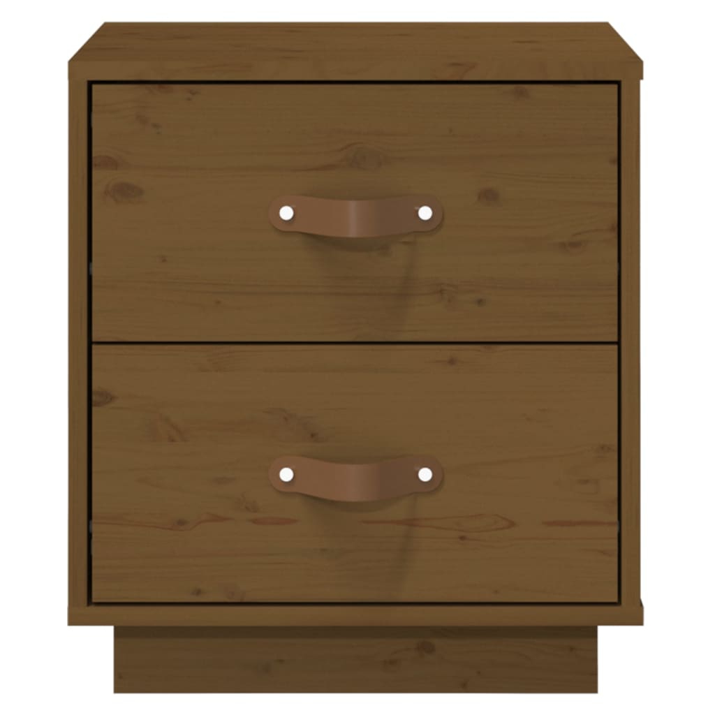 Tables de chevet 2pcs Marron miel 40x34x45cm Bois de pin massif Tables de chevet vidaXL   