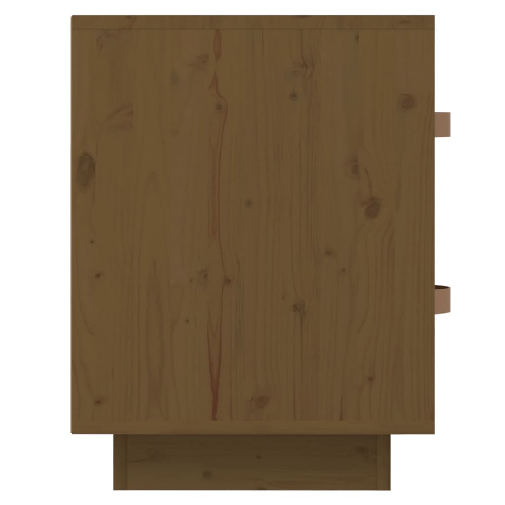 Tables de chevet 2pcs Marron miel 40x34x45cm Bois de pin massif Tables de chevet vidaXL   