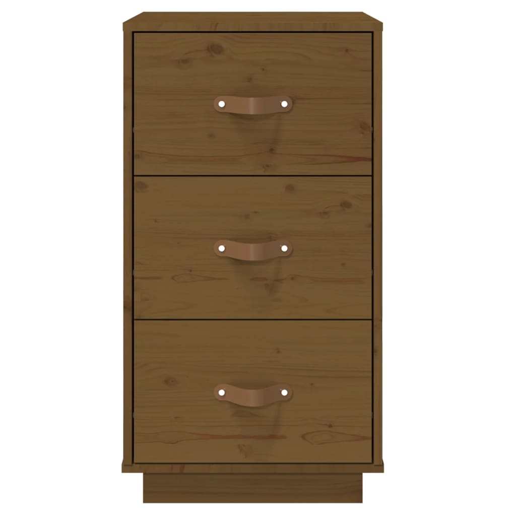 Tables de chevet 2pcs Marron miel 40x40x75cm Bois de pin massif Tables de chevet vidaXL   