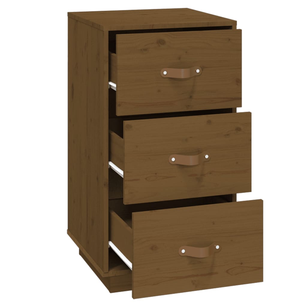 Tables de chevet 2pcs Marron miel 40x40x75cm Bois de pin massif Tables de chevet vidaXL   