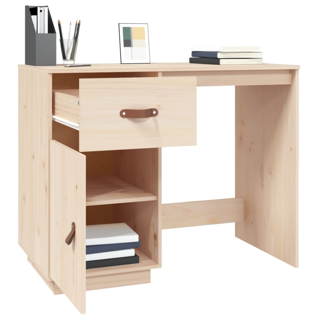 Bureau 95x50x75 cm Bois massif de pin Bureaux vidaXL   