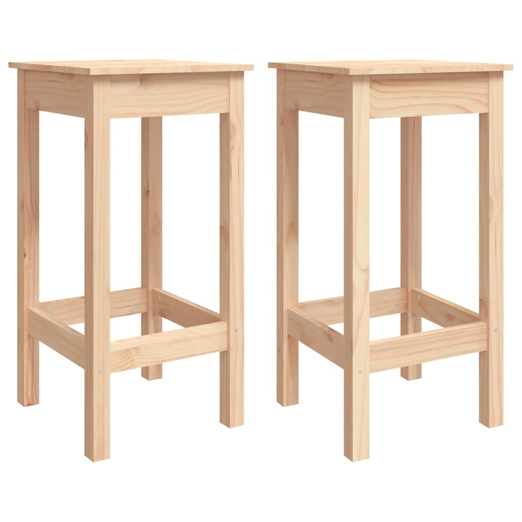 Chaises de bar lot de 2 40x40x78 cm bois de pin solide Chaises de cuisine vidaXL   