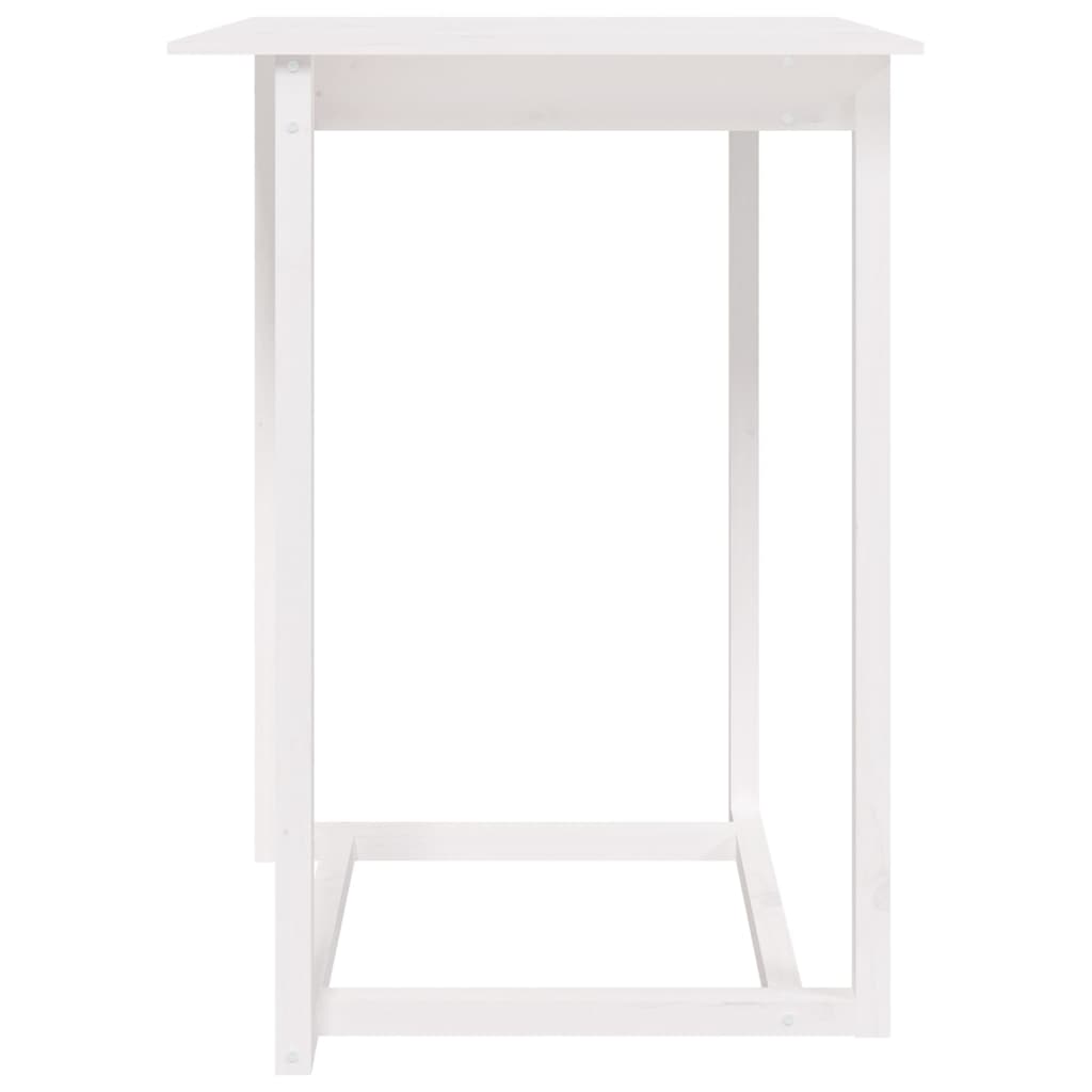 Table de bar Blanc 80x80x110 cm Bois massif de pin Tables à manger vidaXL   