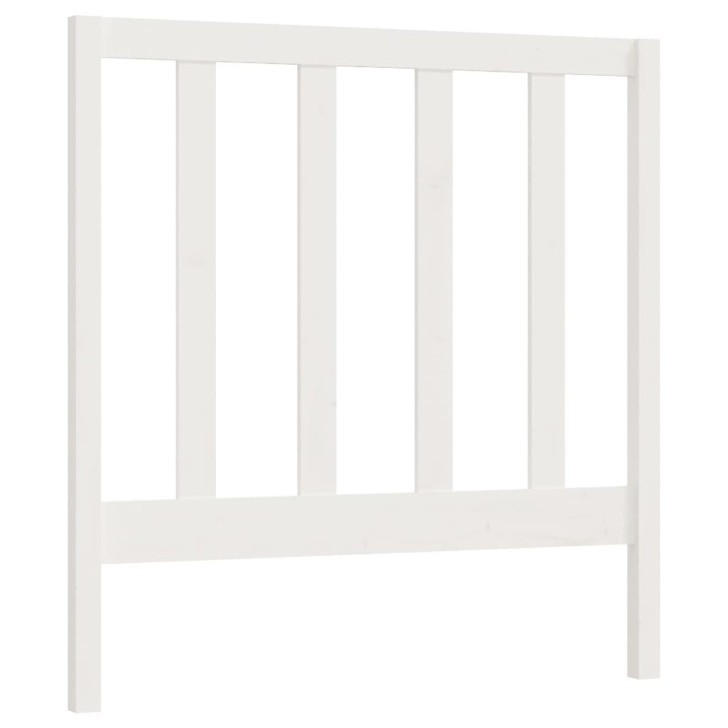 Tête de lit Blanc 95x4x100 cm Bois massif de pin Têtes et pieds de lit vidaXL   